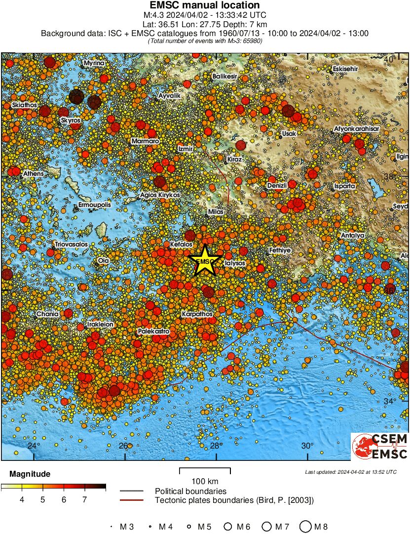 regional magnitude historical seismicity