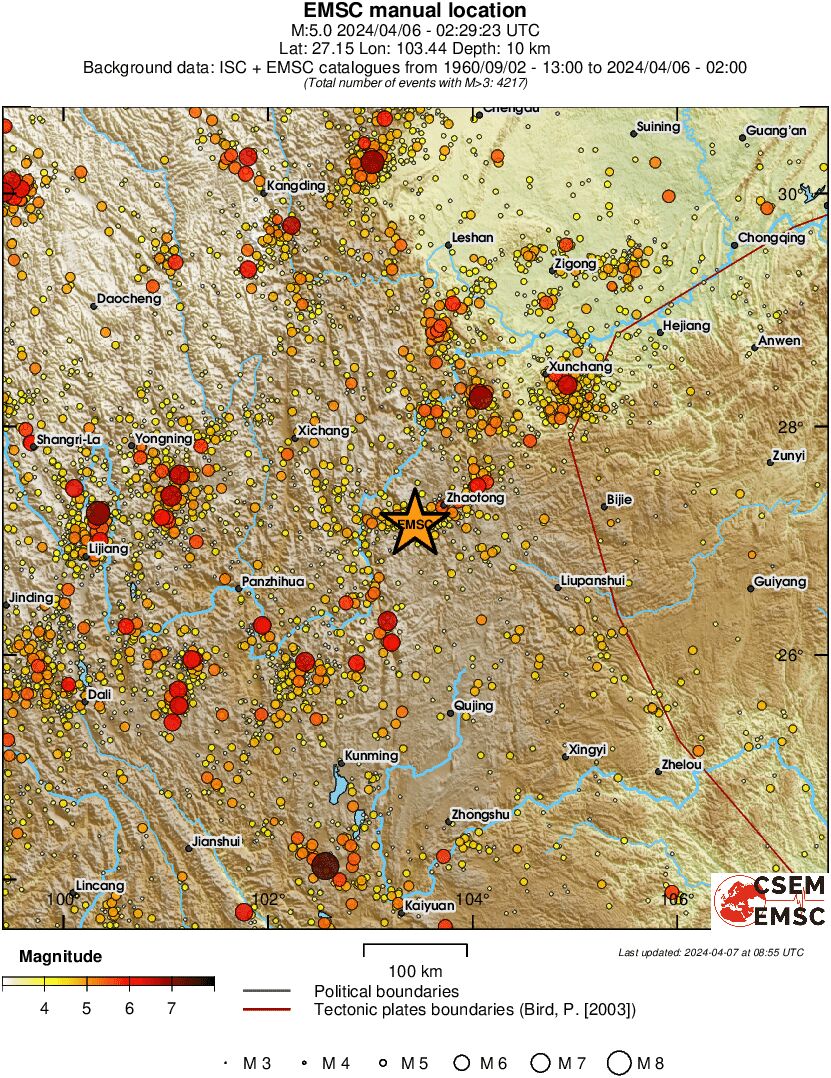 regional magnitude historical seismicity