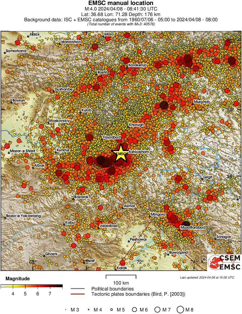 regional magnitude historical seismicity
