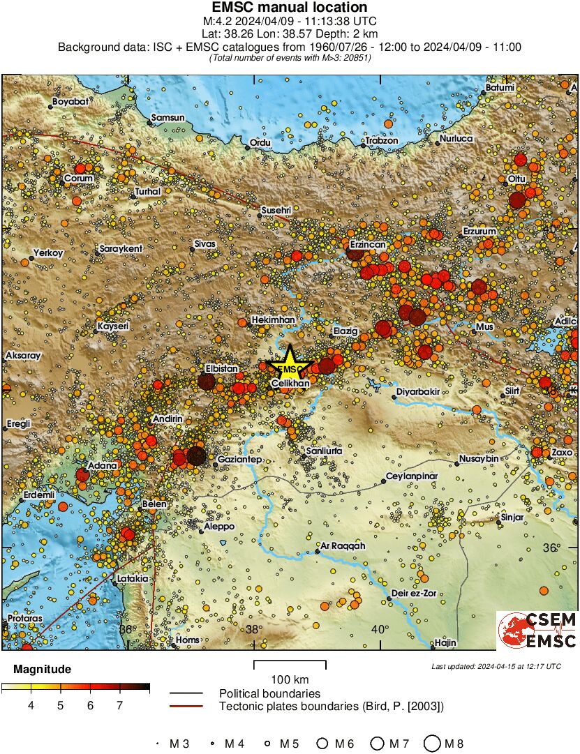 regional magnitude historical seismicity