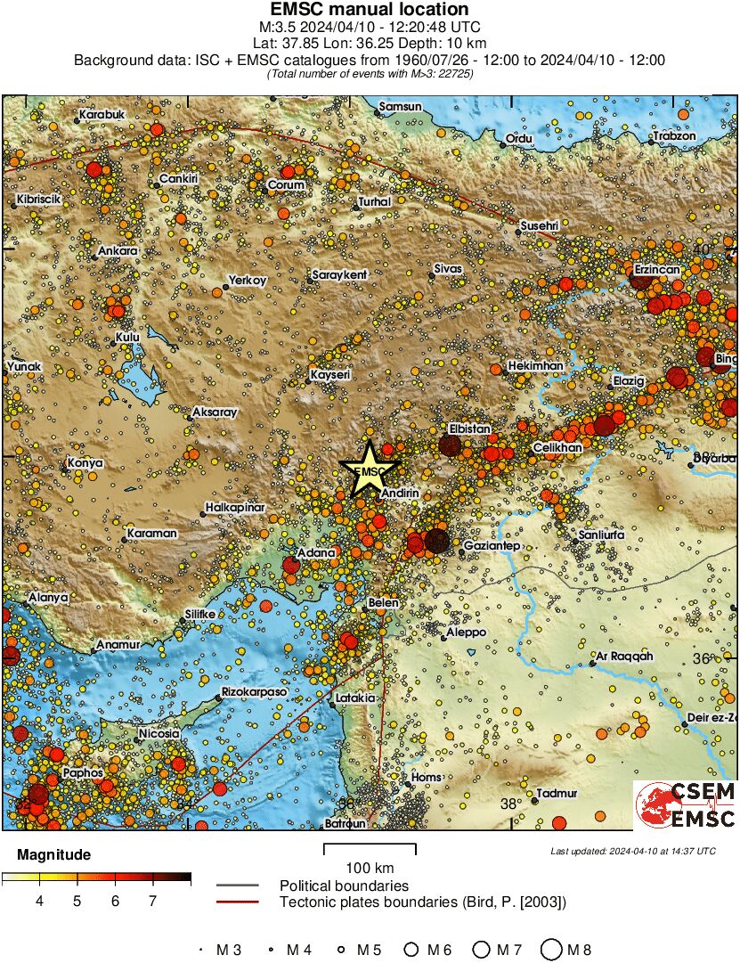 regional magnitude historical seismicity