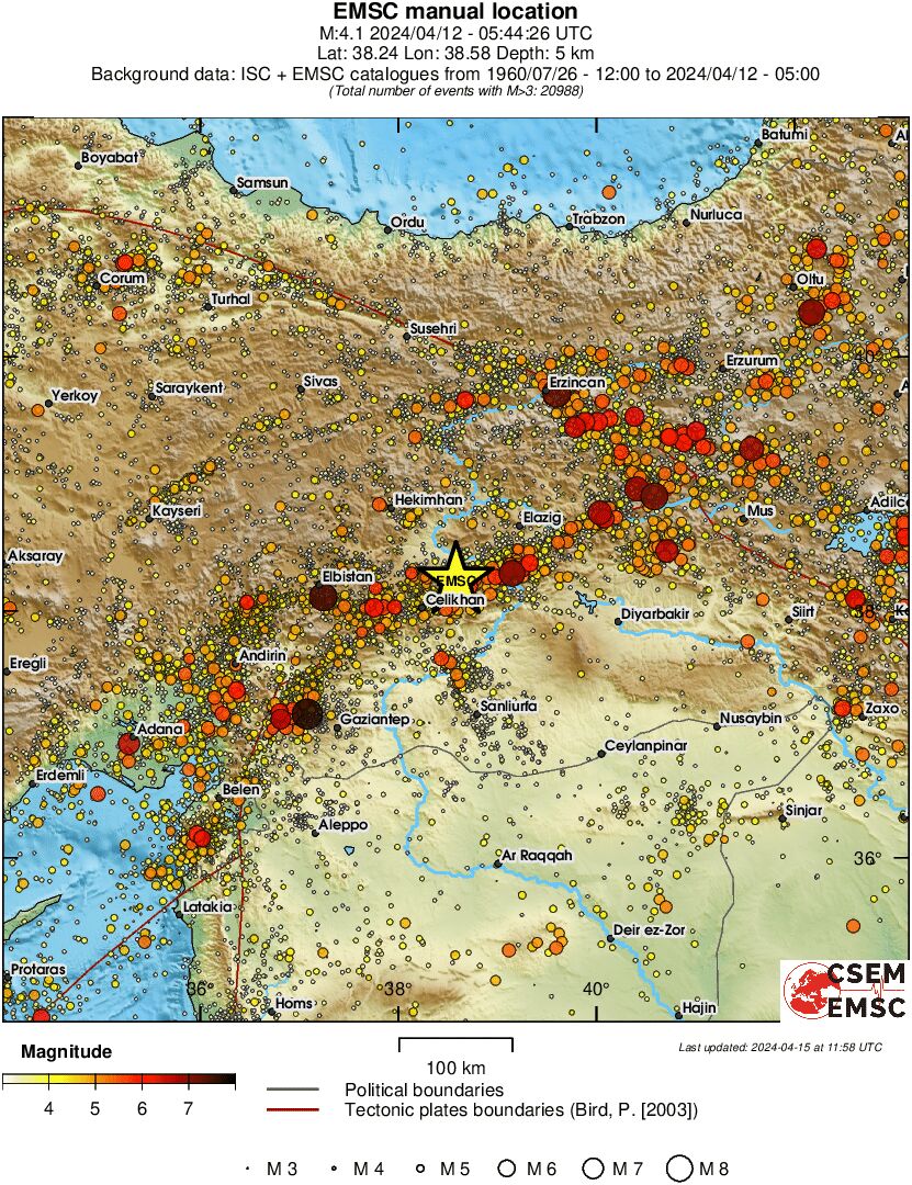 regional magnitude historical seismicity