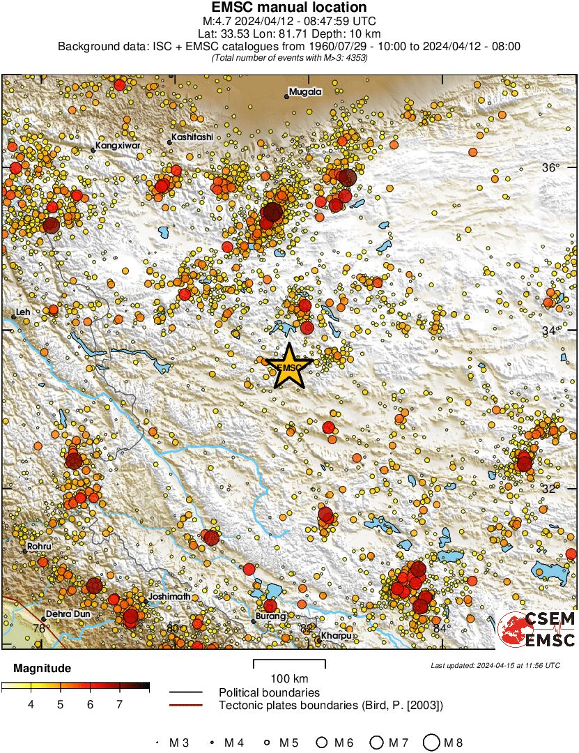 regional magnitude historical seismicity