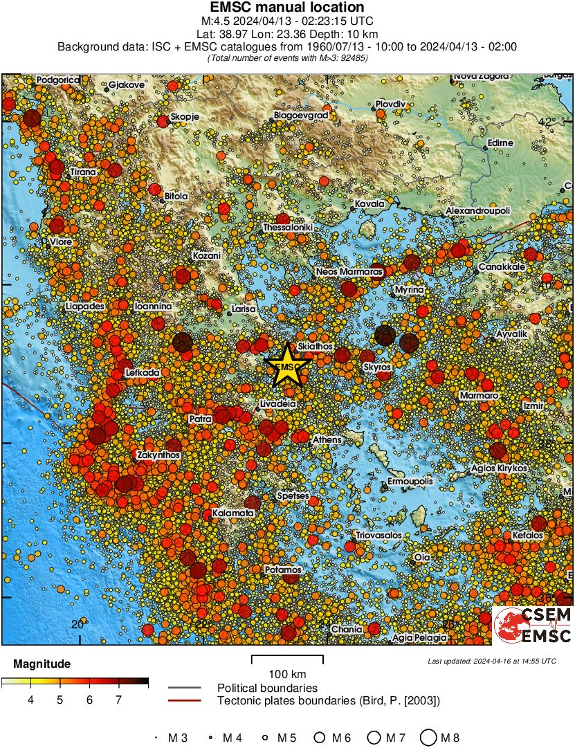 regional magnitude historical seismicity