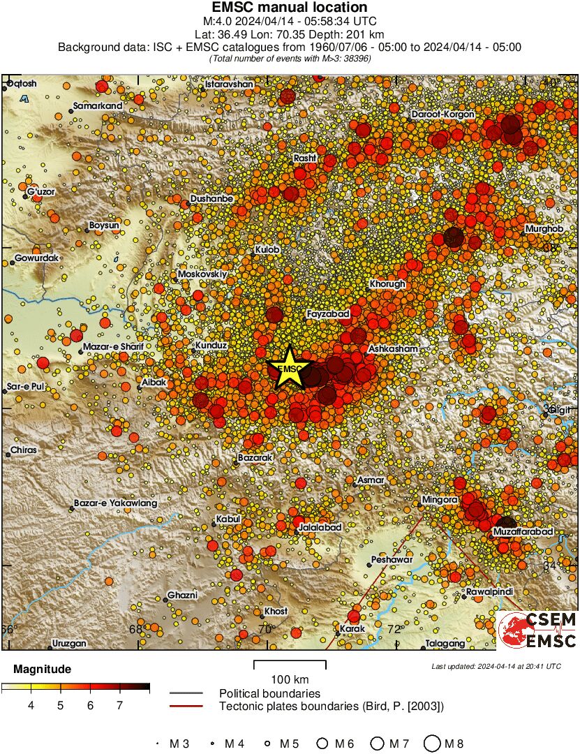 regional magnitude historical seismicity