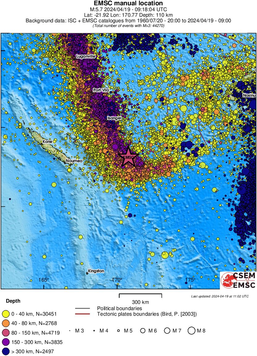 wide historical seismicity