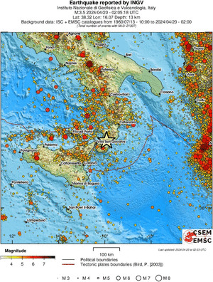 regional magnitude historical seismicity