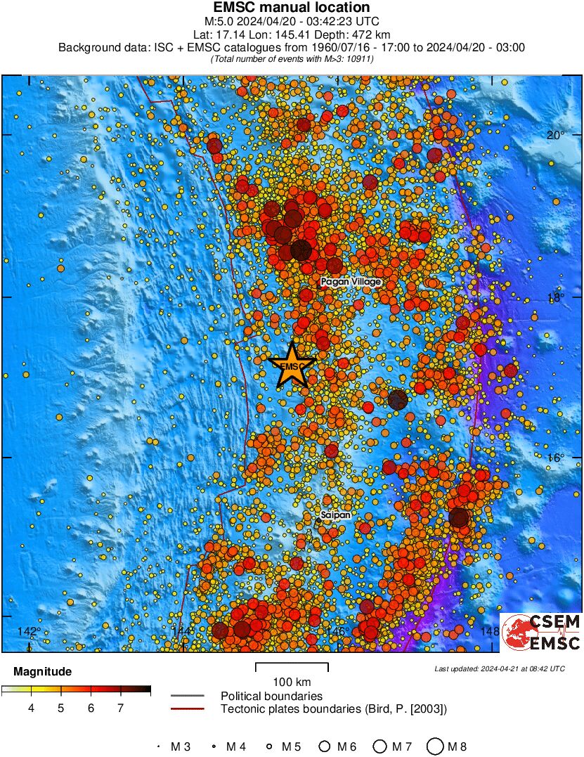 regional magnitude historical seismicity