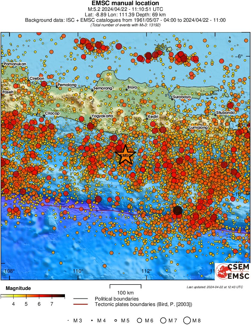 regional magnitude historical seismicity