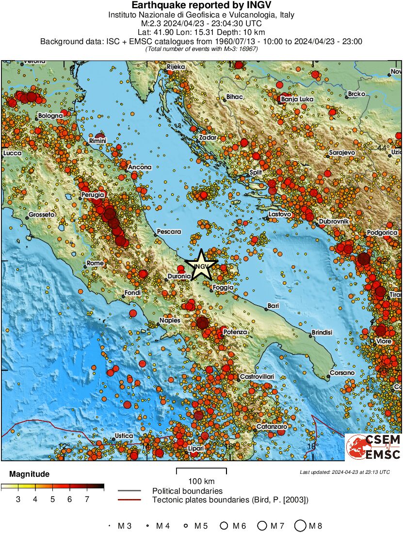 regional magnitude historical seismicity