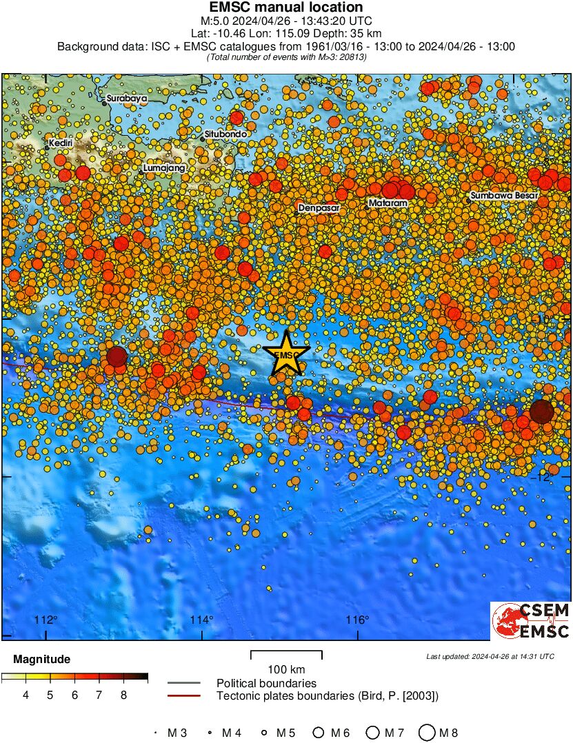regional magnitude historical seismicity