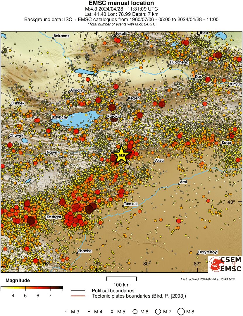 regional magnitude historical seismicity