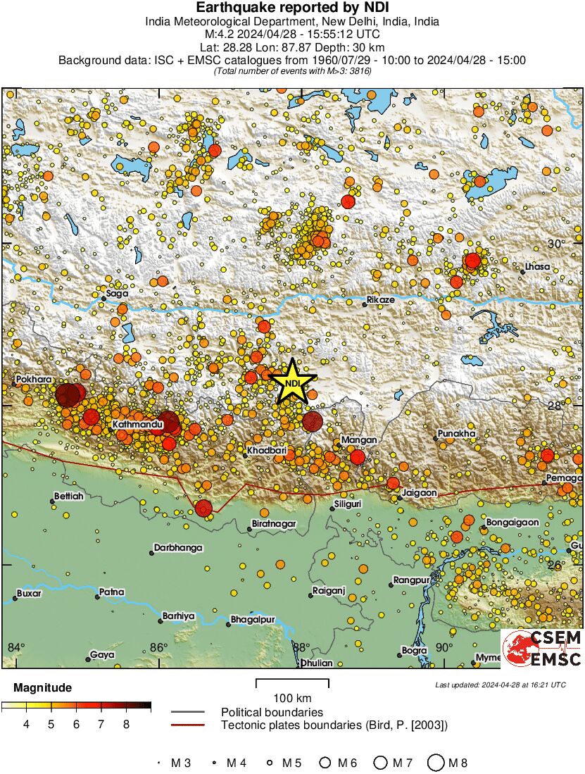 regional magnitude historical seismicity