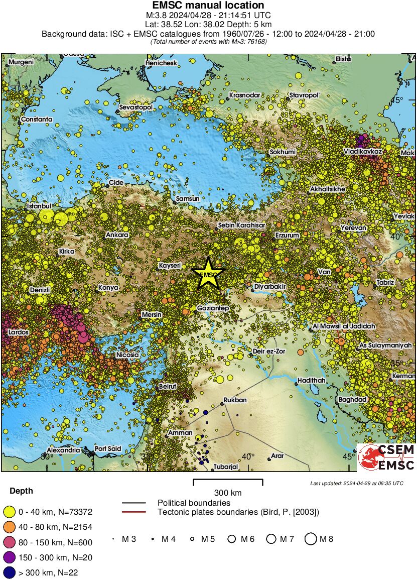 wide historical seismicity