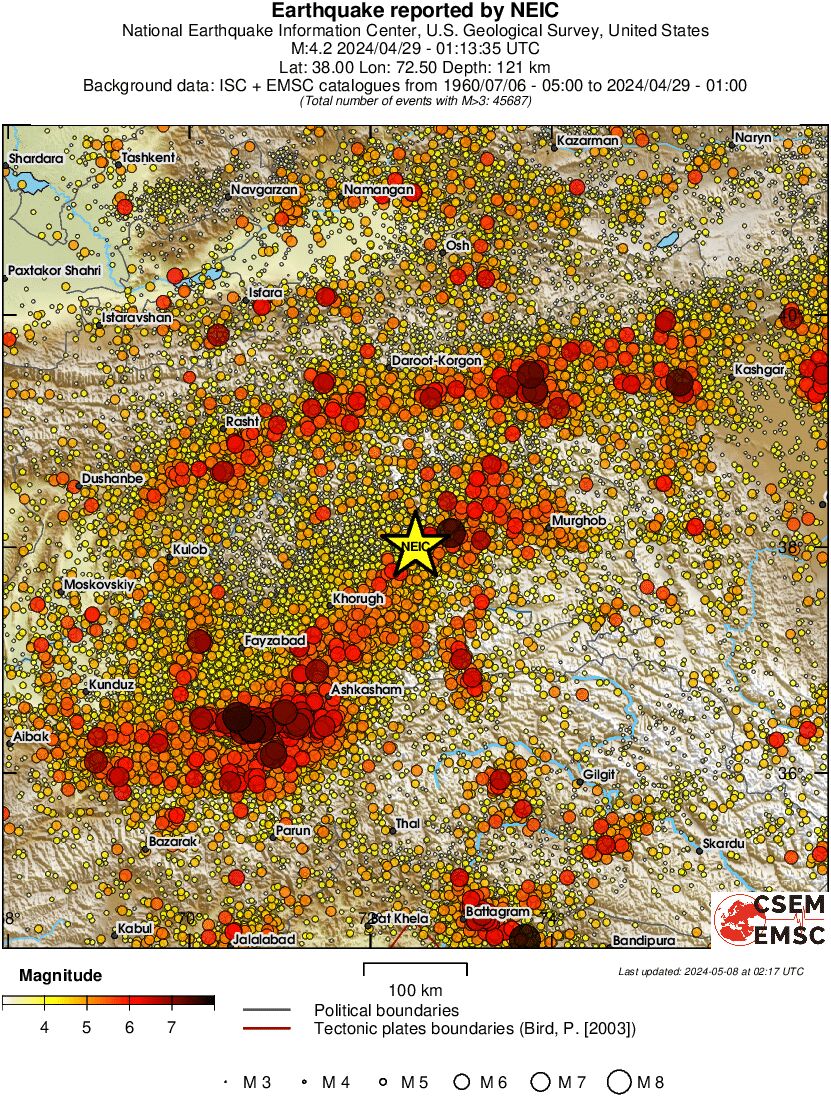 regional magnitude historical seismicity