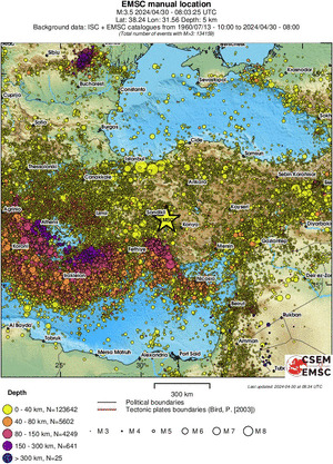 wide historical seismicity