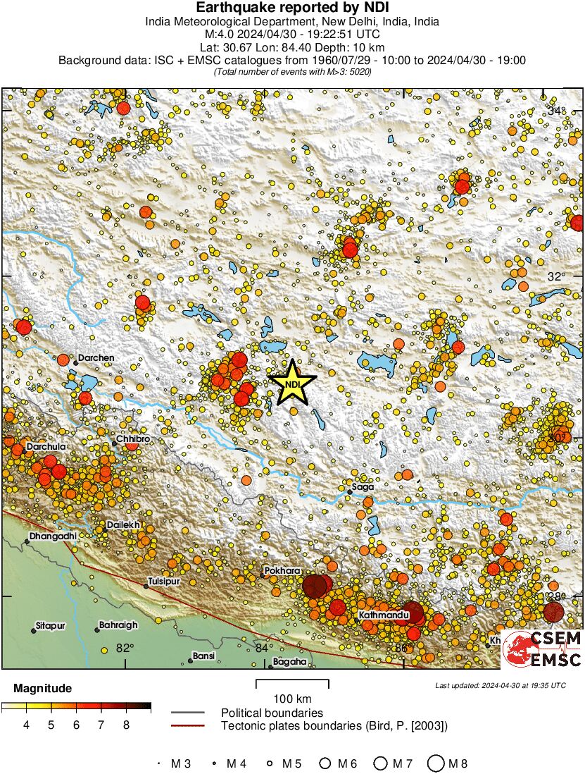 regional magnitude historical seismicity