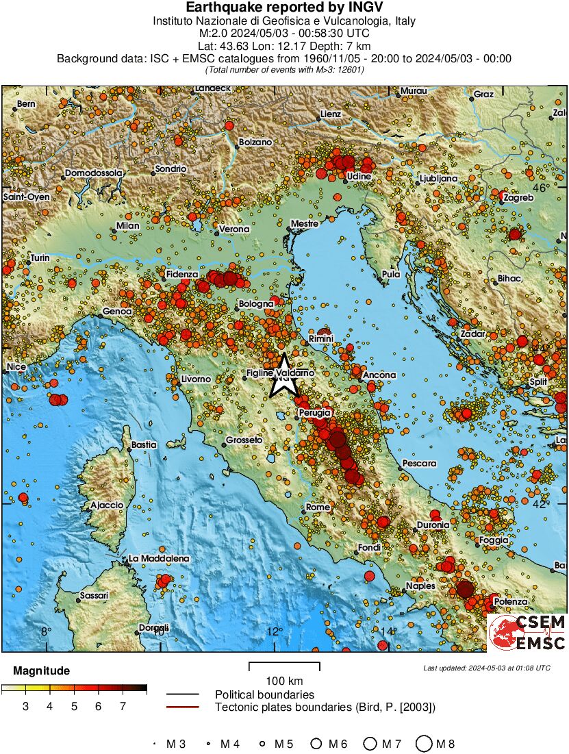 regional magnitude historical seismicity