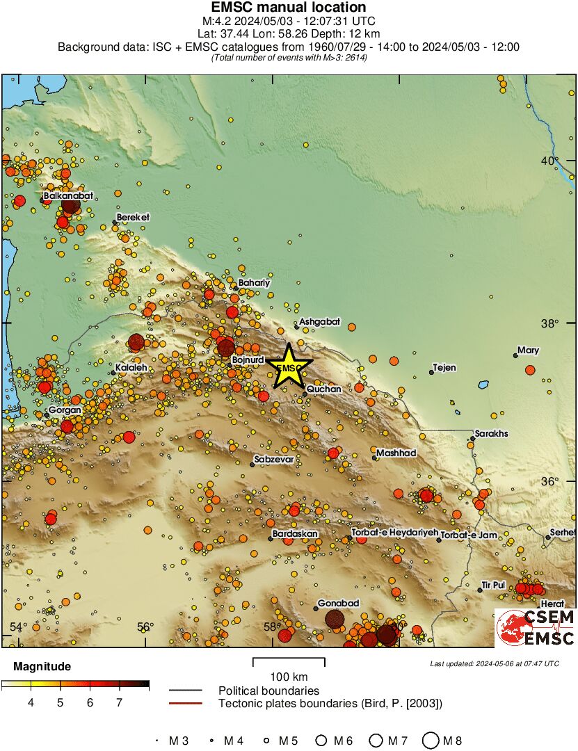 regional magnitude historical seismicity