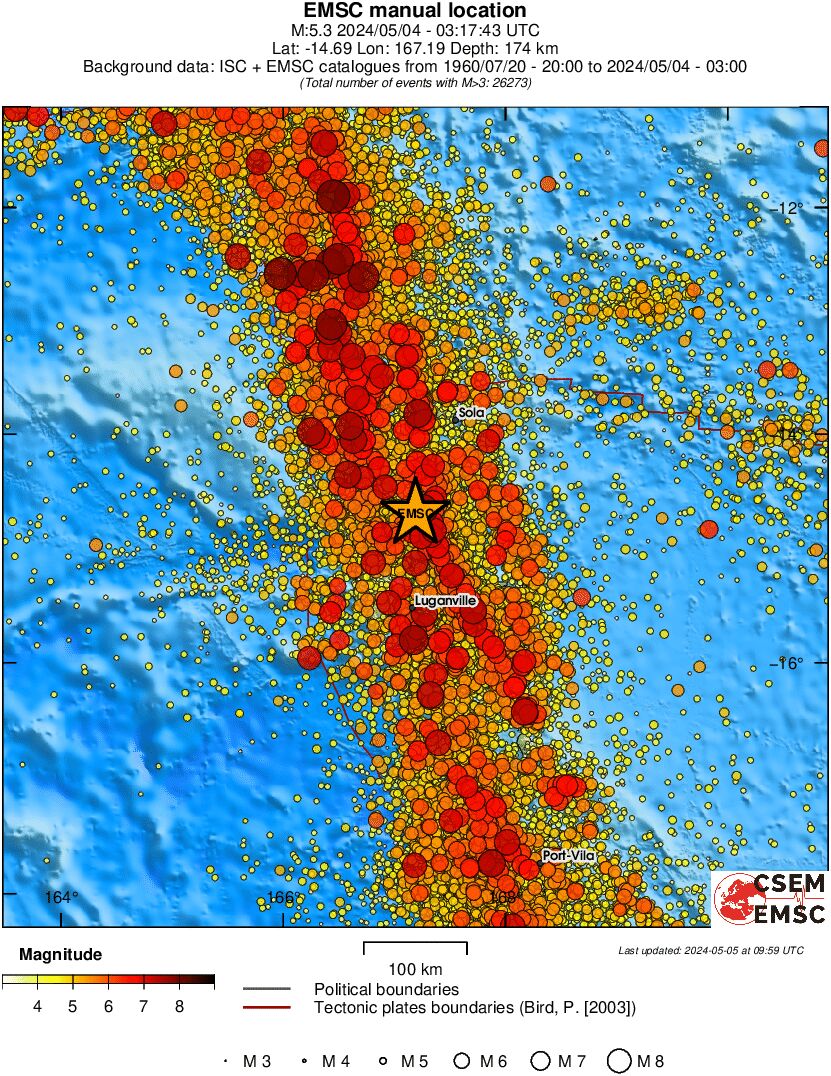 regional magnitude historical seismicity