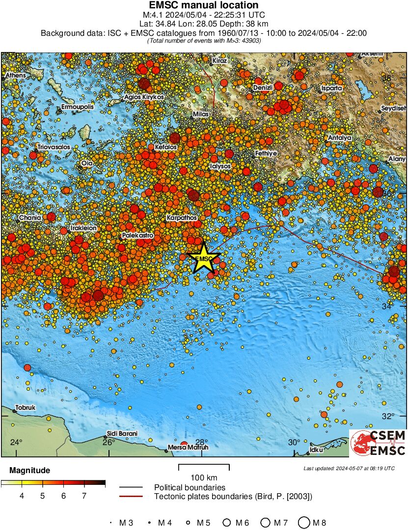 regional magnitude historical seismicity