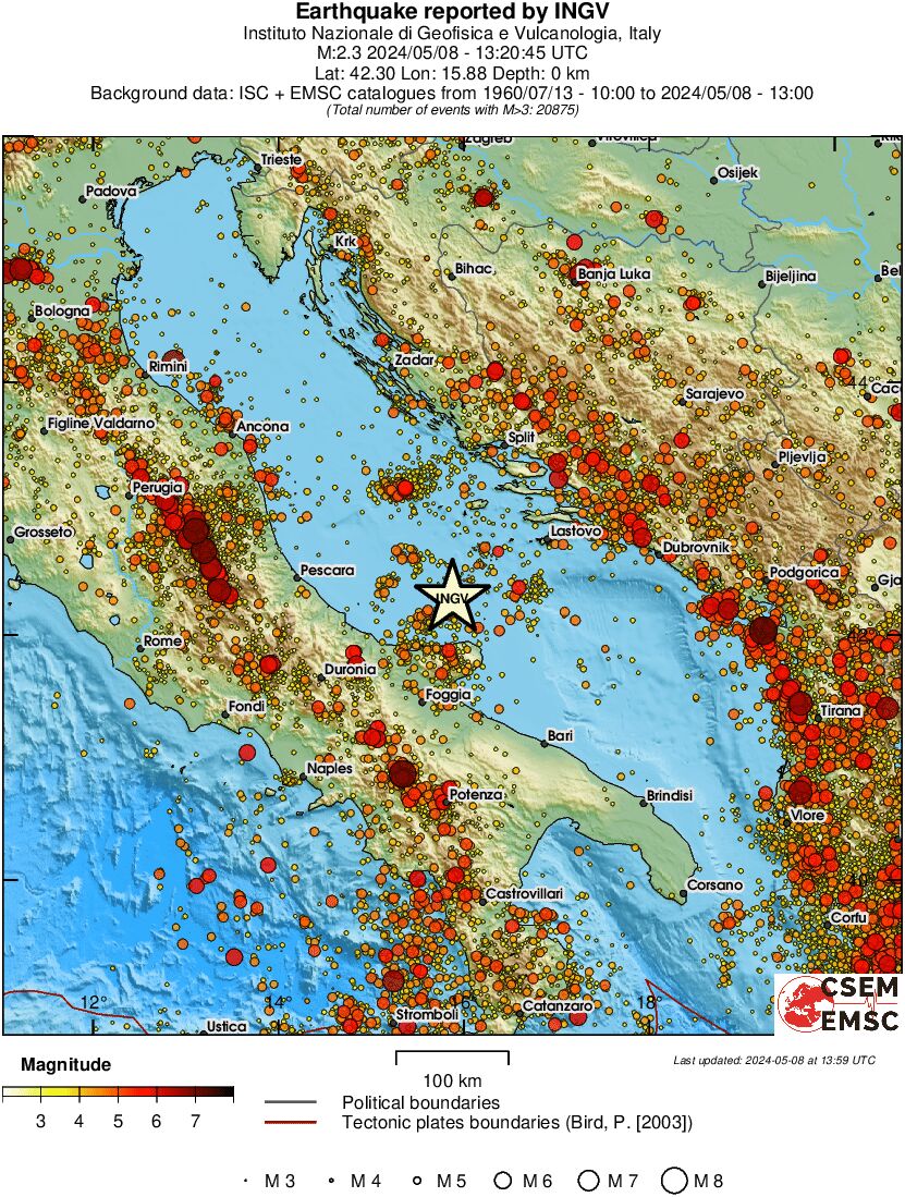regional magnitude historical seismicity