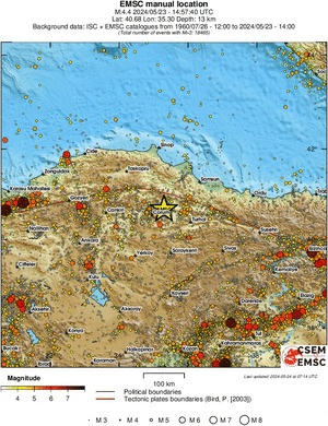 regional magnitude historical seismicity