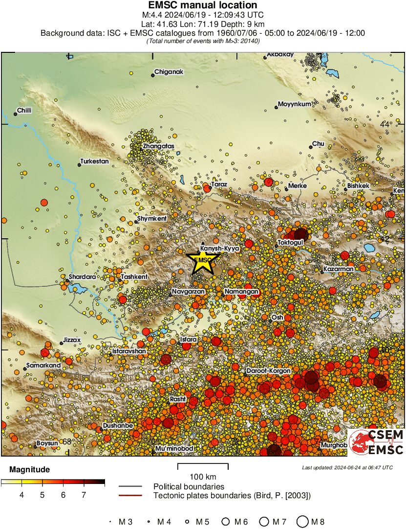 regional magnitude historical seismicity