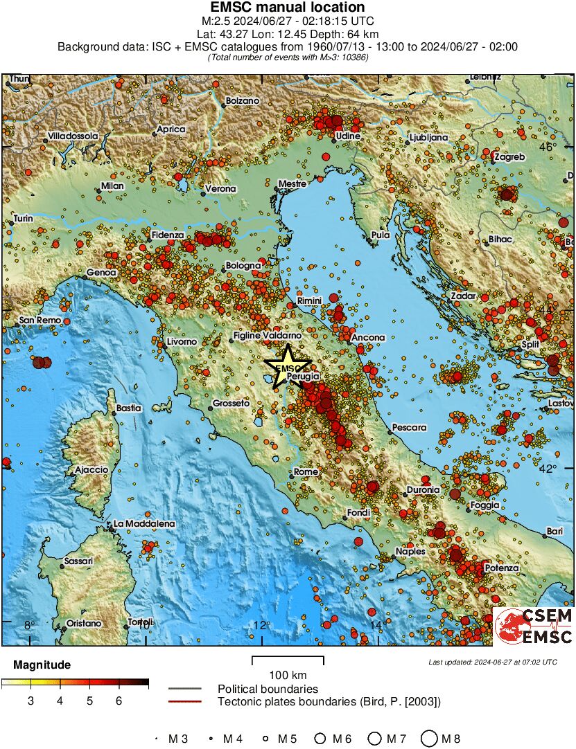 regional magnitude historical seismicity