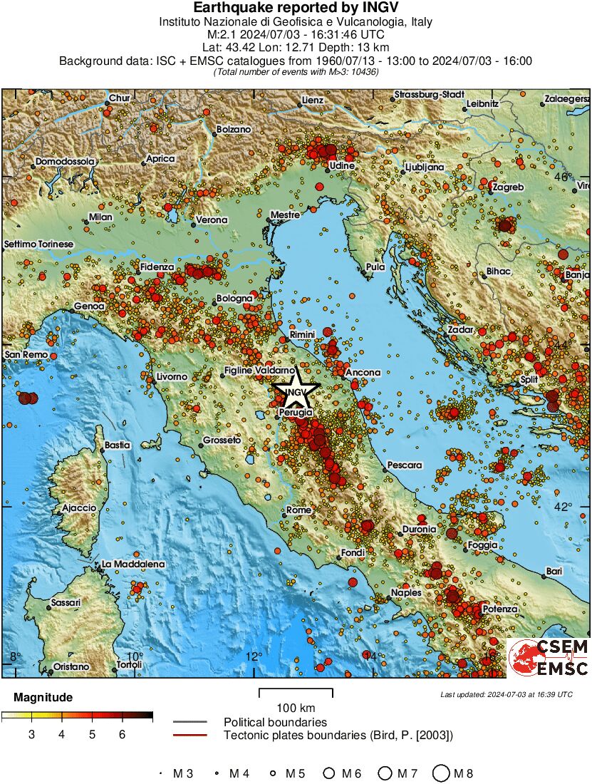 regional magnitude historical seismicity