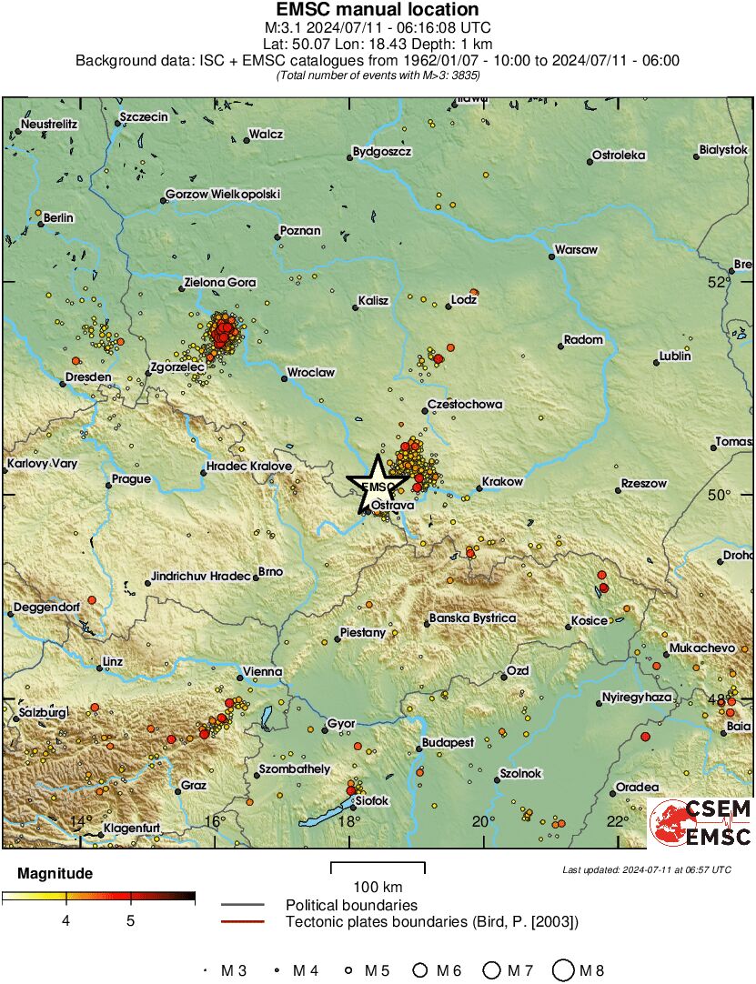 regional magnitude historical seismicity
