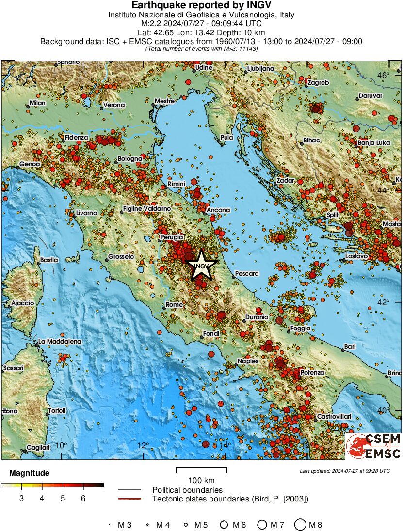 regional magnitude historical seismicity
