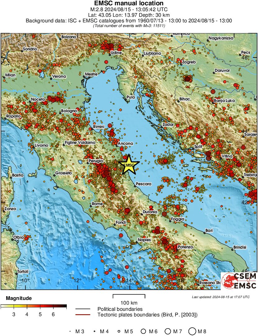 regional magnitude historical seismicity