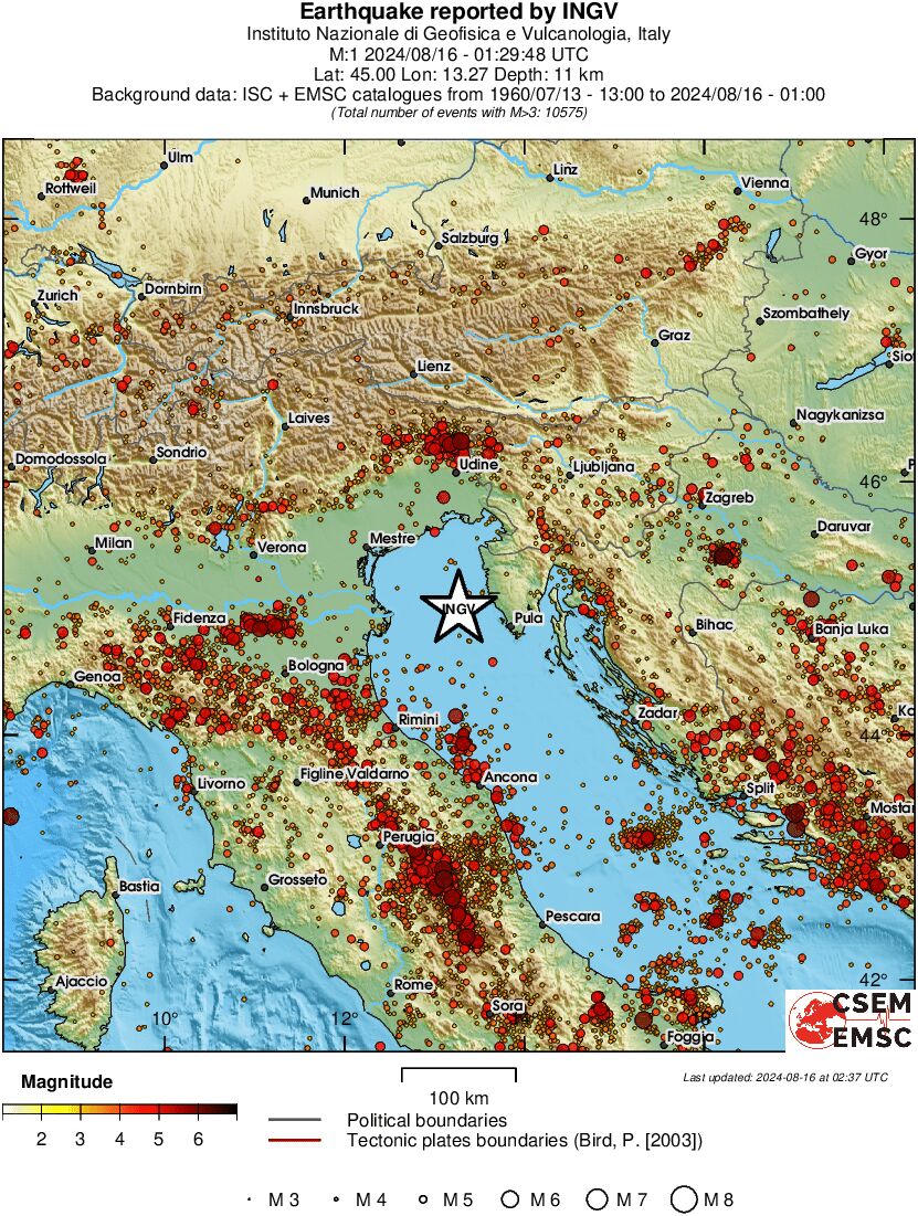 regional magnitude historical seismicity