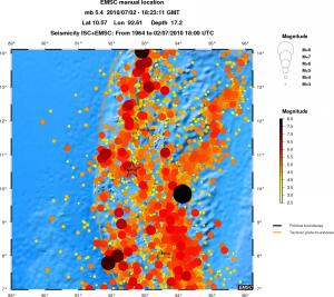 regional magnitude historical seismicity