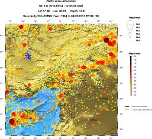 regional magnitude historical seismicity