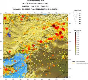 regional magnitude historical seismicity