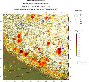 regional magnitude historical seismicity