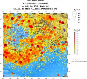 regional magnitude historical seismicity