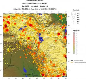 regional magnitude historical seismicity