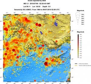 regional magnitude historical seismicity