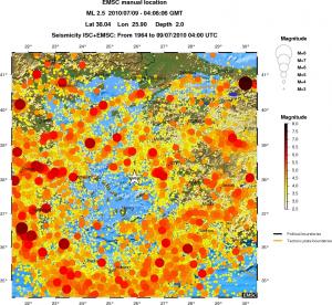 regional magnitude historical seismicity