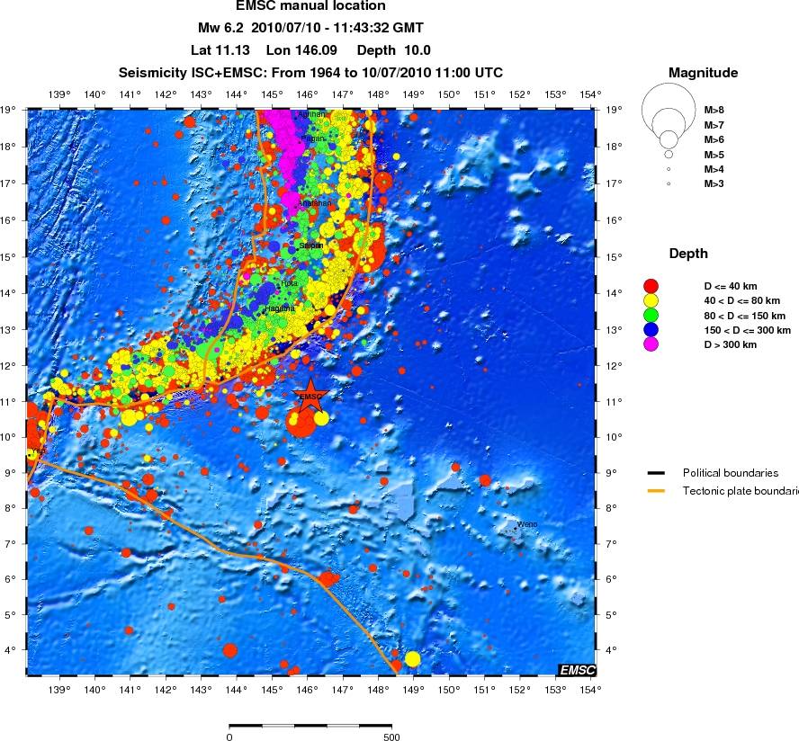 wide historical seismicity