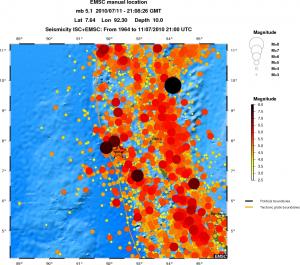 regional magnitude historical seismicity
