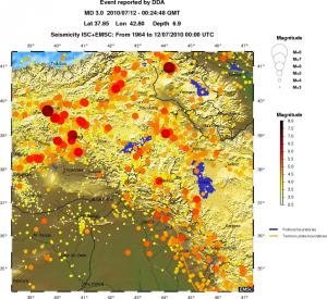 regional magnitude historical seismicity