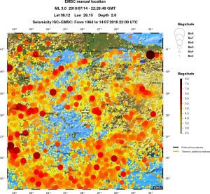 regional magnitude historical seismicity