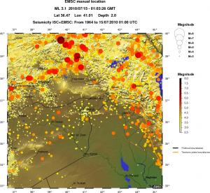regional magnitude historical seismicity