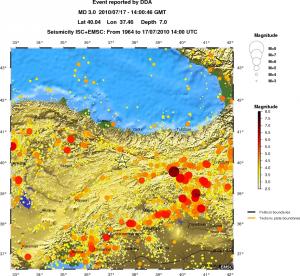regional magnitude historical seismicity