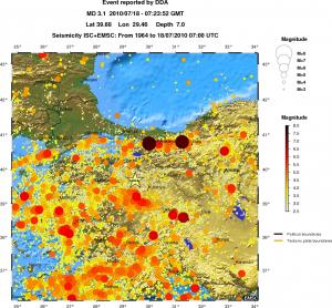 regional magnitude historical seismicity
