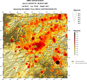 regional magnitude historical seismicity
